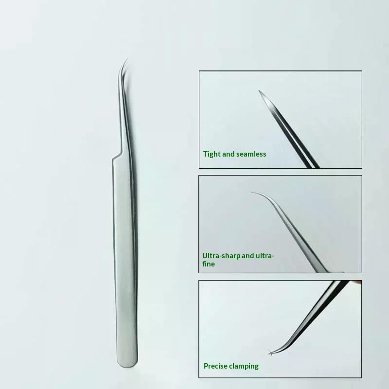 Nail Art Extension - 스테인레스 스틸 눈썹 가짜 속눈썹 핀셋