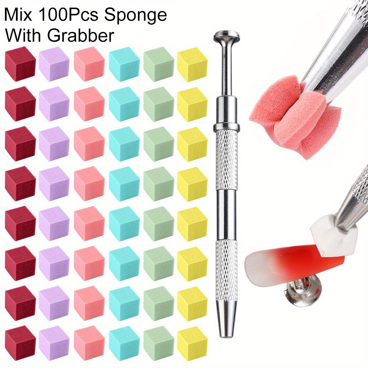 Nail Gel Polish Set - 1/50/100Pcs 스퀘어 네일 아트 스폰지 세트