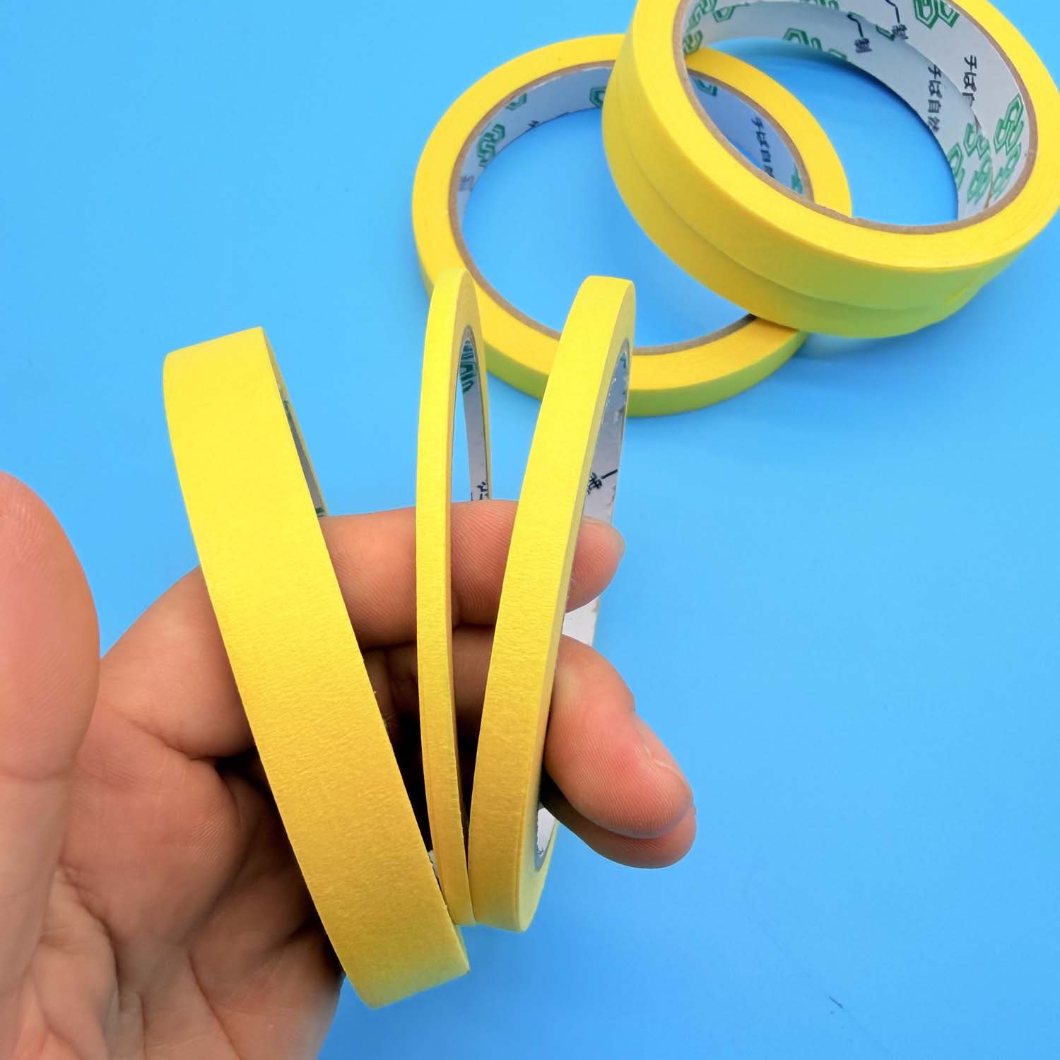 Nail Art Yellow - 3가지 크기의 노란색 마스킹 테이프 -