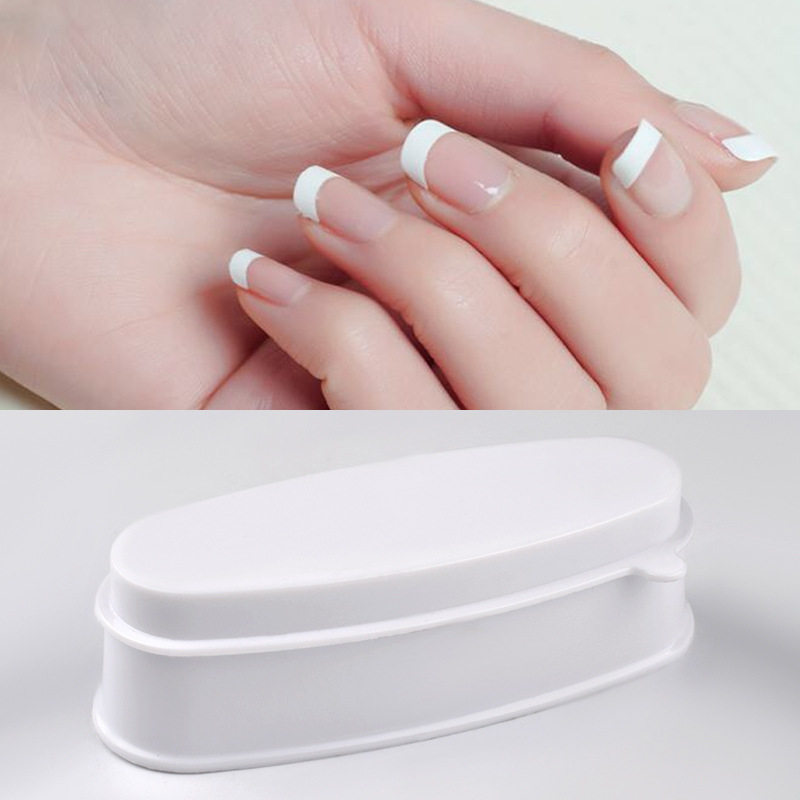 Dip Powder Nail - 화이트 네일 디핑 파우더 세트: 손톱에