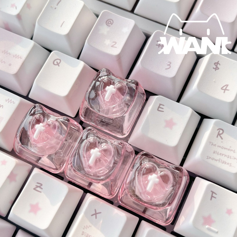 Nail Art Love - 귀여운 투명 키캡 레진 카와이 키캡
