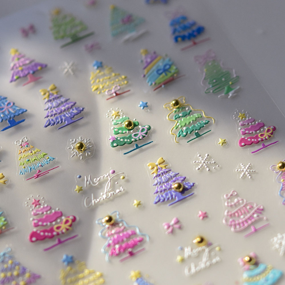 Nail Art Xmas - 크리스마스 네일 아트 스티커 데칼, 5D