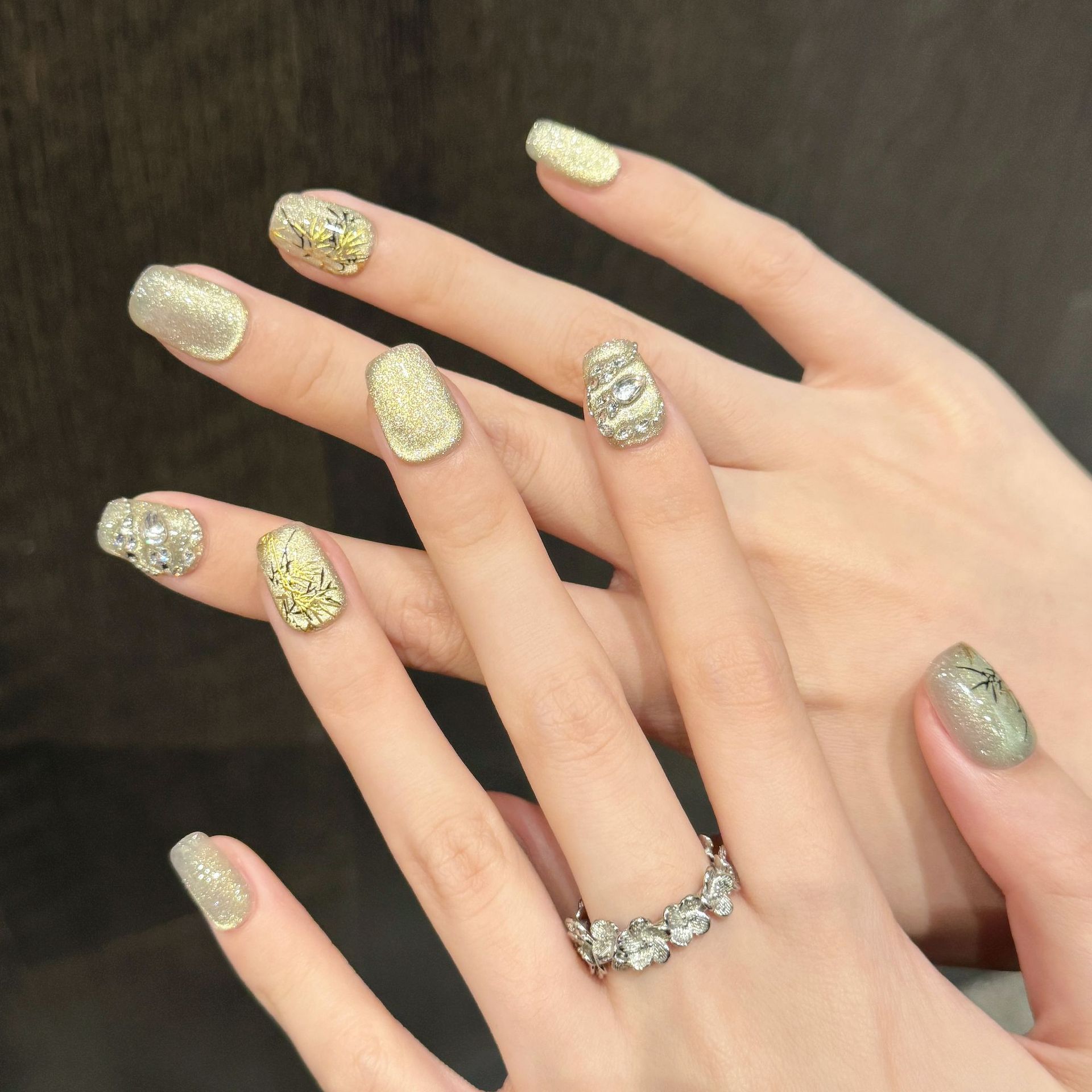 10개입 새로운 중국 스타일 수제 가짜 손톱 뱀 모양  - Nail Art Yellow 리뷰 및 가격