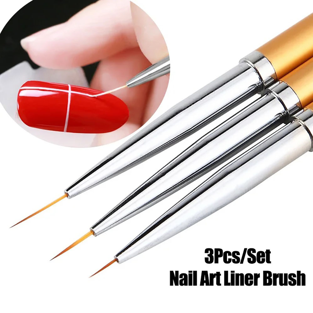 3종 골드 네일 아트 스트라이핑 브러쉬 프렌치 스타일  - Nail Art Gold 리뷰 및 가격