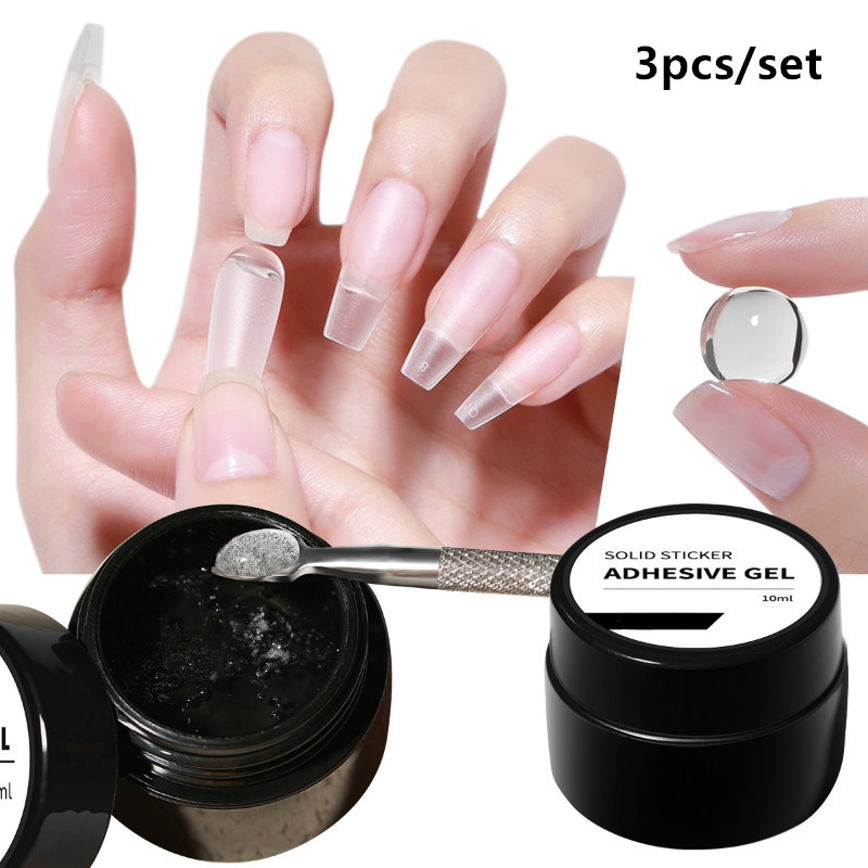 3개/세트 솔리드 네일 팁 젤 솔리드 스티커 네일 팁  - Nail Gel Polish Set 리뷰 및 가격