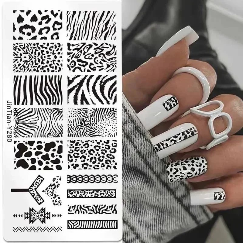 호랑이 얼룩말 표범 인쇄 네일 스탬프 플레이트 동물 이 - Nail Art Zebra 리뷰 및 가격