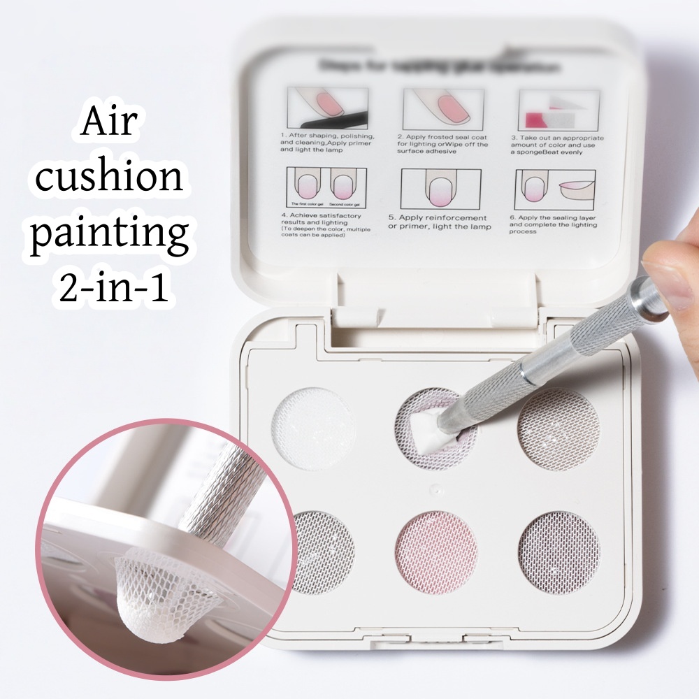 6가지 색상 에어쿠션 팻팅 젤 그라데이션 젤 폴리쉬 세 - Nail Gel Polish Set 리뷰 및 가격
