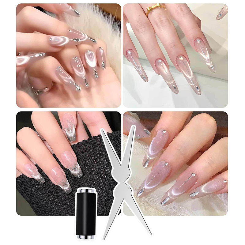 프렌치 캣 아이 네일 자석 더블헤드 빅 Y자형 자석 보 - Nail Gel Polish Set 리뷰 및 가격