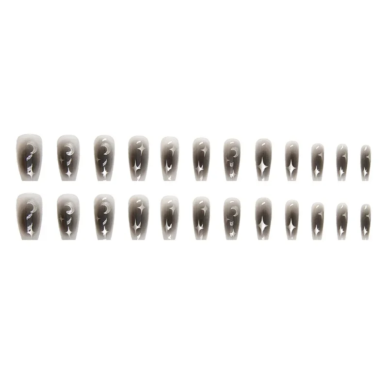 24 개/대 네일 팁에 다크 스파이스 웨어러블 블랙 프 - Nail Art Love 리뷰 및 가격