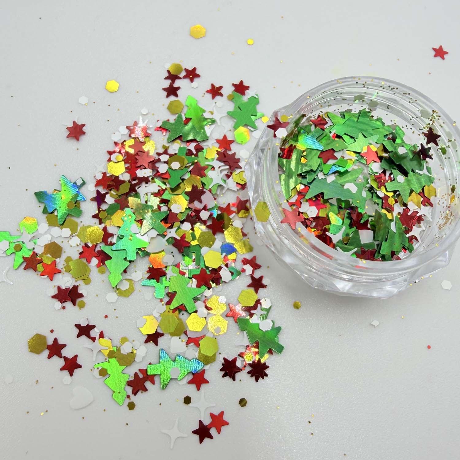 크리스마스 네일 아트 글리터 스팽글 참 믹스 스노우플레 - Nail Art Xmas 리뷰 및 가격