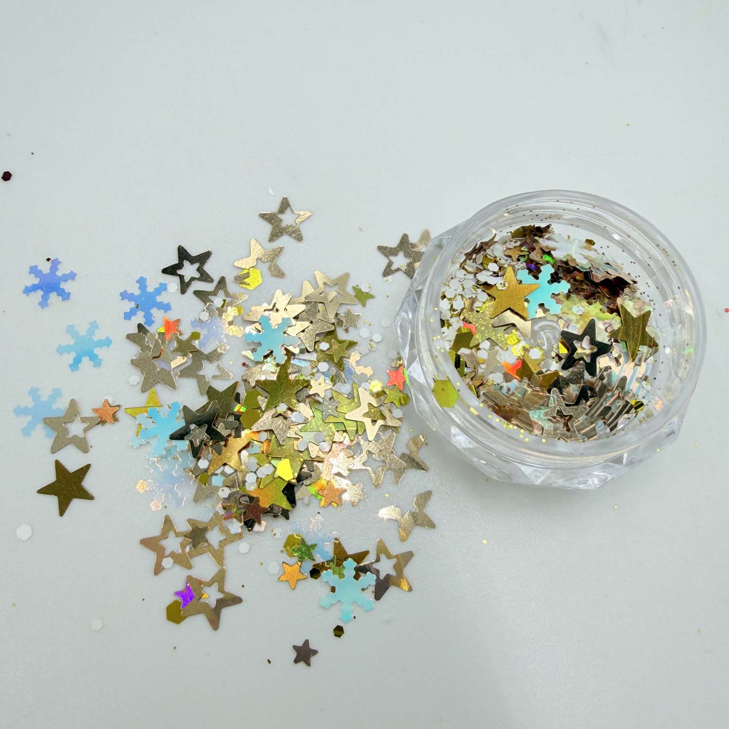 크리스마스 네일 아트 글리터 스팽글 참 믹스 스노우플레 - Nail Art Xmas 리뷰 및 가격