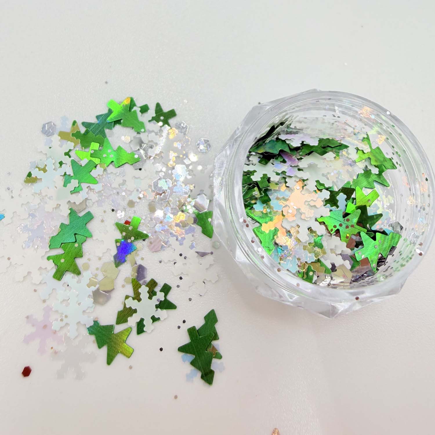 크리스마스 네일 아트 글리터 스팽글 참 믹스 스노우플레 - Nail Art Xmas 리뷰 및 가격