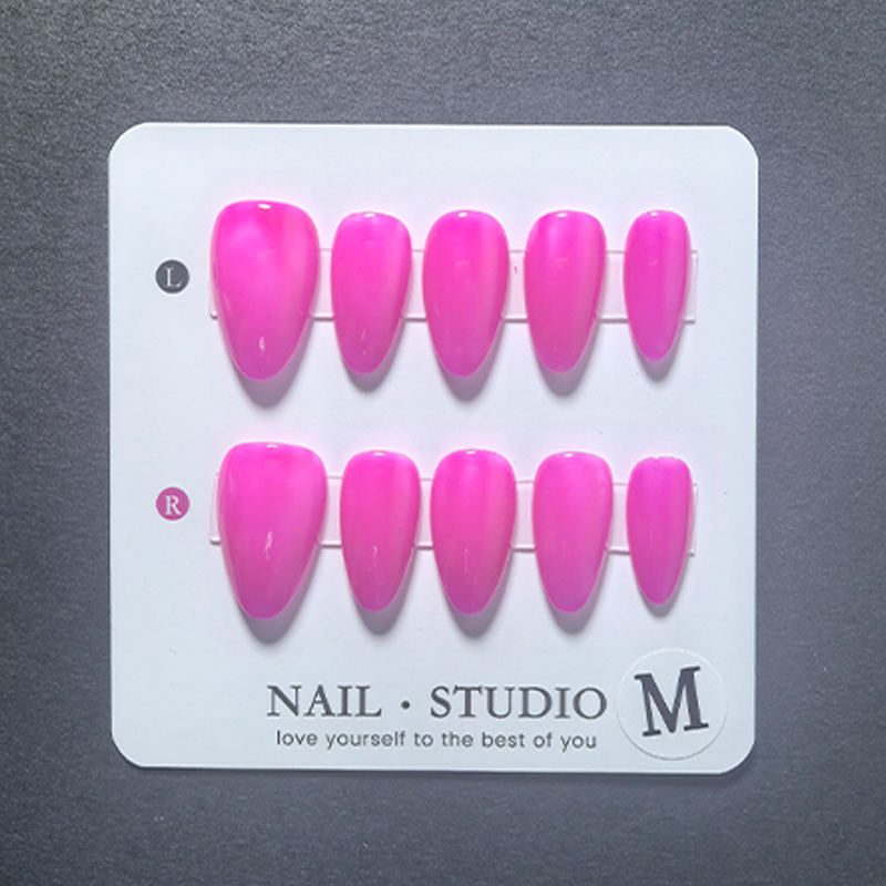 10개입 아몬드 프레스온 네일 수제 화려한 여름 컬러  - Nail Art Yellow 리뷰 및 가격
