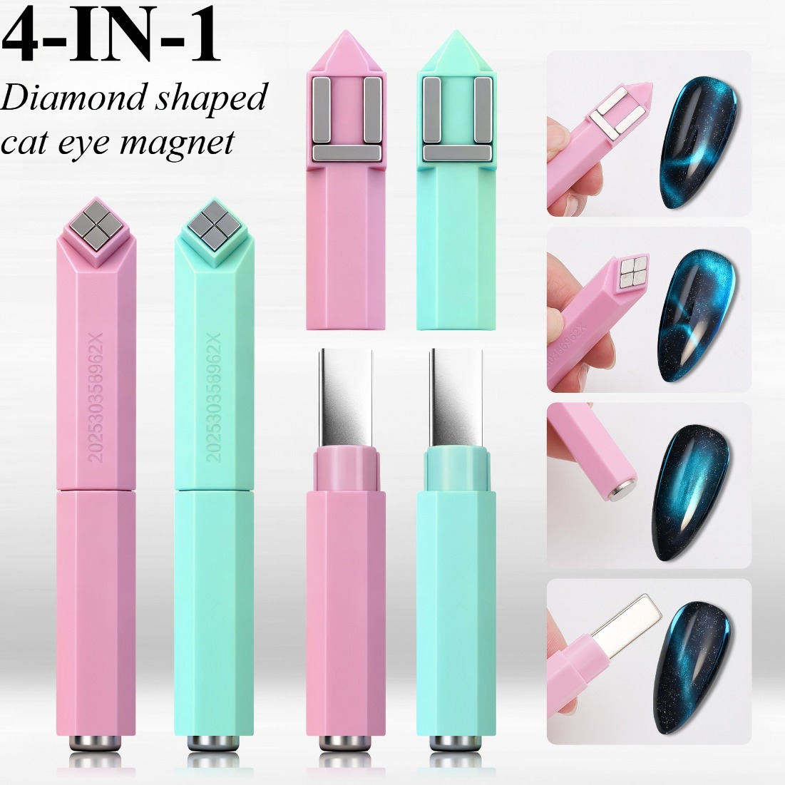 캣아이 젤 폴리쉬용 4-in-1 다이아몬드 모양 네일  - Nail Gel Polish Set 리뷰 및 가격