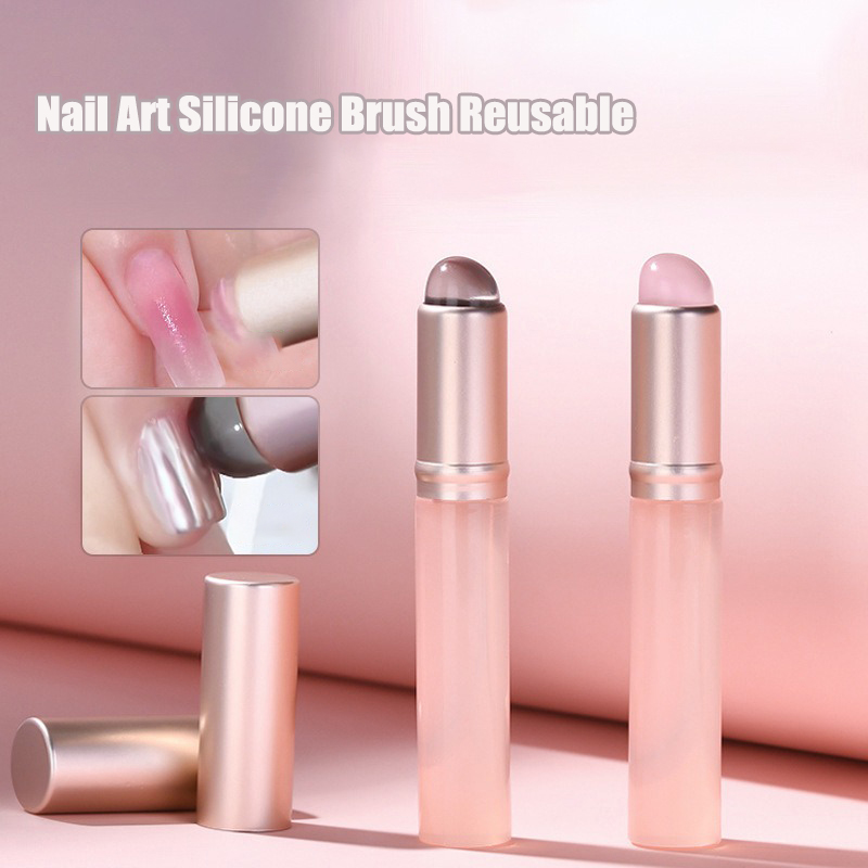 젤리 핑크 네일 아트 실리콘 브러시 재사용 가능한 미러 - Nail Art Pink Soft 리뷰 및 가격