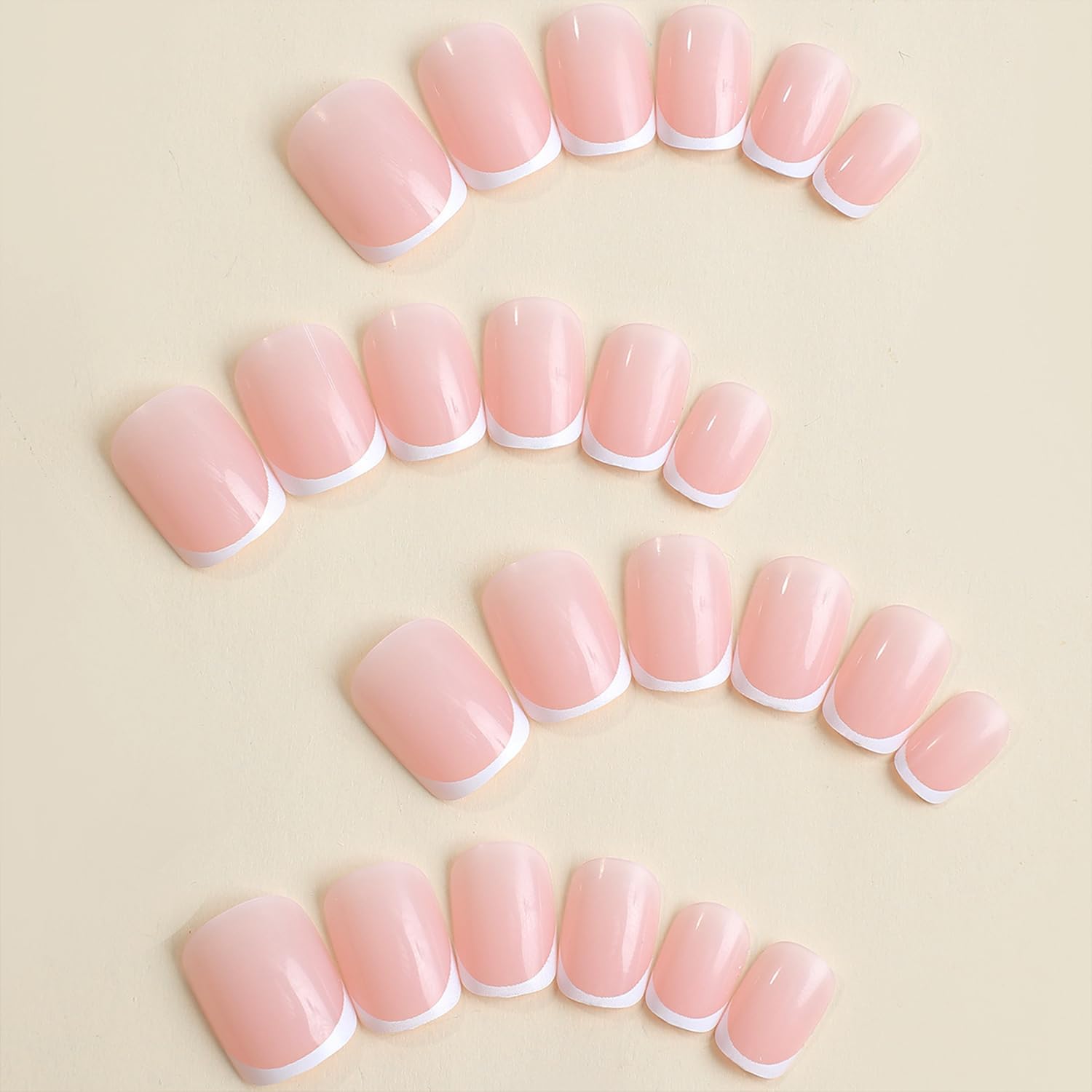 24개 짧은 사각형 화이트 프랑스 풀커버 네일 팁 세트 - Nail Art France 리뷰 및 가격
