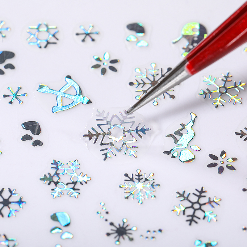 Holographics 실버 눈송이 3D 크리스마스 네 - Nail Art Xmas 리뷰 및 가격