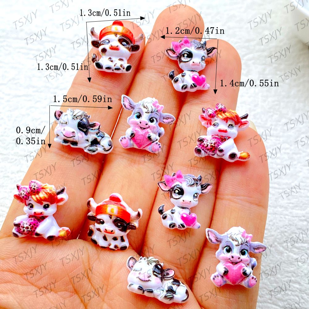 50개 귀여운 미니 만화 컬러 소 네일아트 레진 디자이 - Nail Art Xmas 리뷰 및 가격
