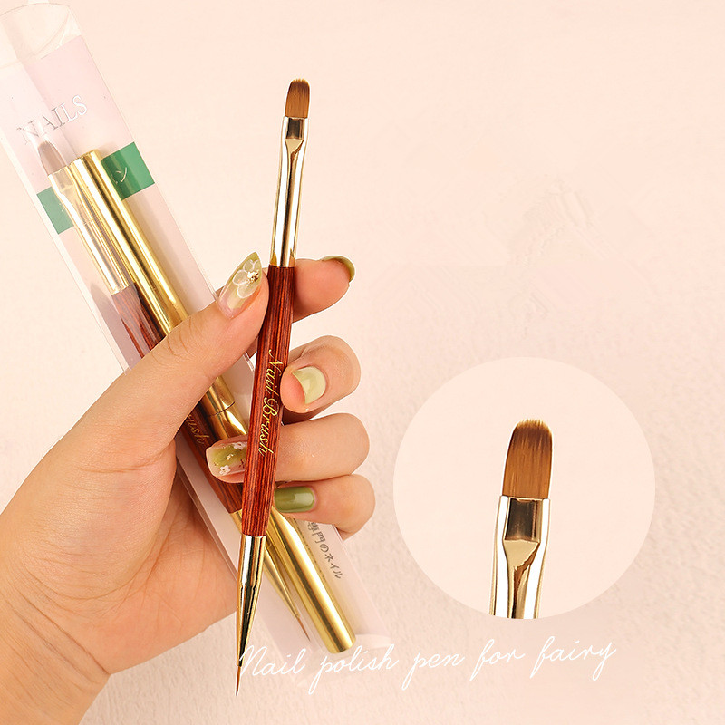골드 더블 헤드 네일 브러쉬 드로잉 브러쉬 라이너 브러 - Nail Art Gold 리뷰 및 가격