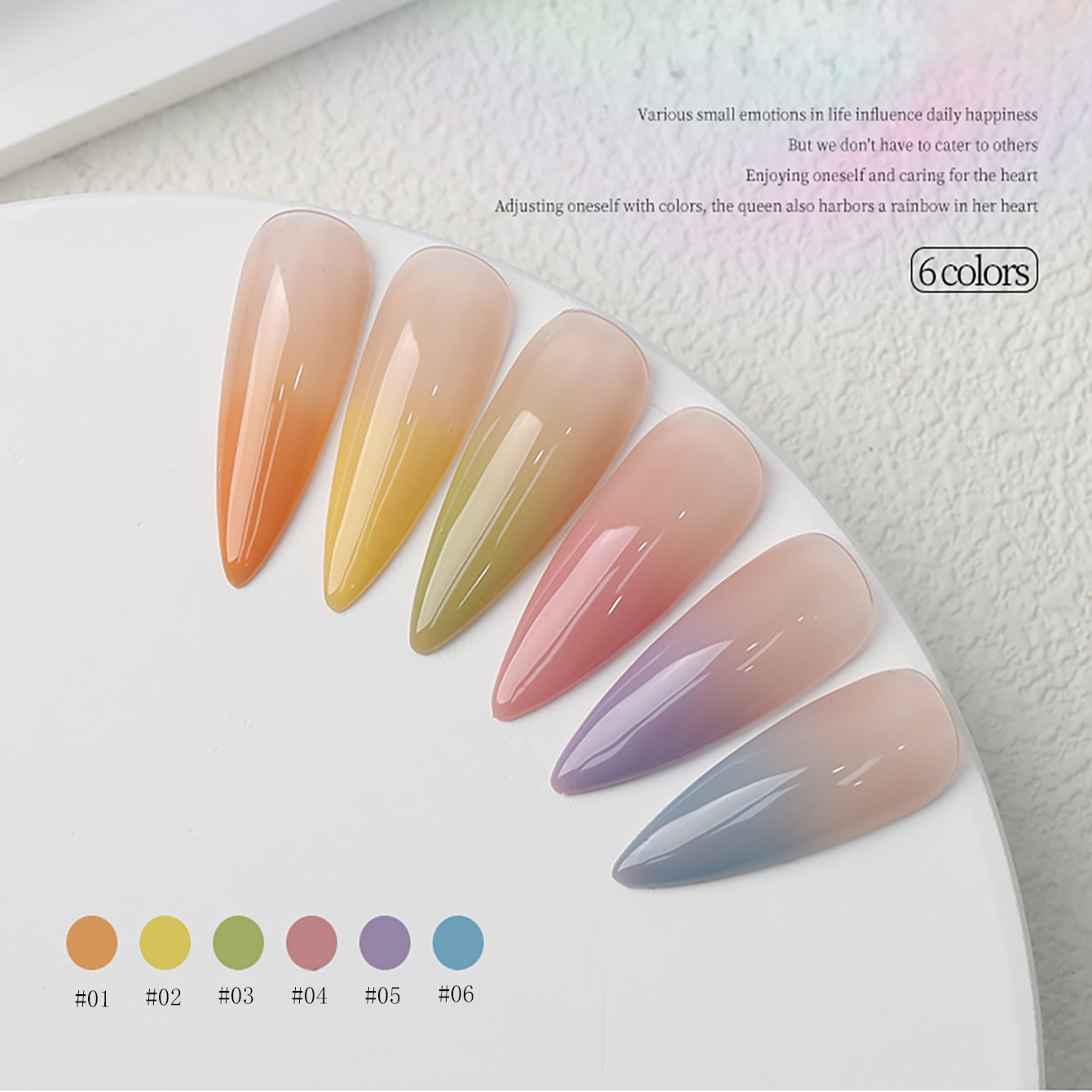 1-6pcs PSK 새로운 마카롱 캔디 오렌지 젤 네일 - Nail Art Yellow 리뷰 및 가격
