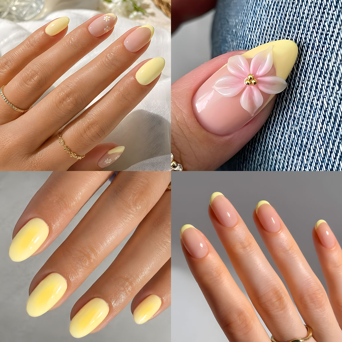 VOKY 네 가지 색상의 누드 핑크 크림 옐로우 젤 네 - Nail Art Yellow 리뷰 및 가격